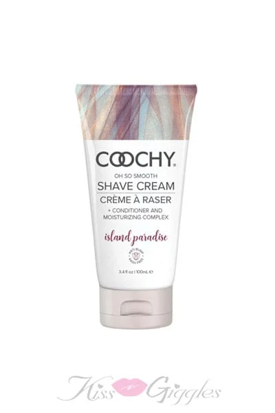 Coochy Shave Cream - Island Paradise - 3.4 Oz Acai Berries, Mangosteen