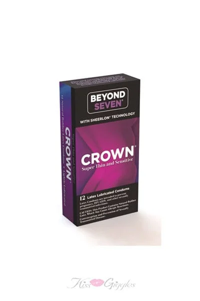 Crown Natural Rubber Latex Condoms - 12 Pack