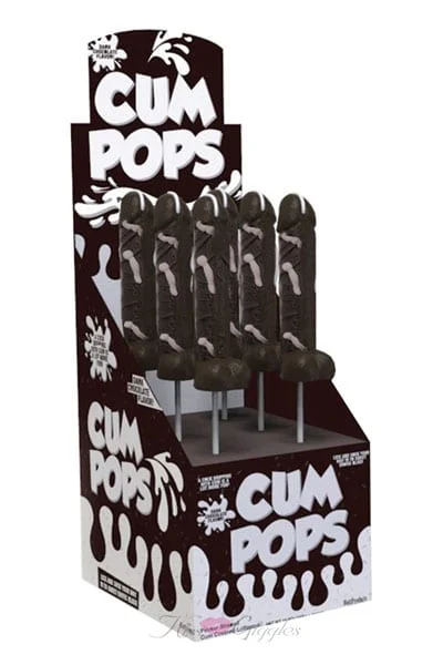 Cum Cock Pops - Dark Chocolate - 6 Piece P.O.P. Display