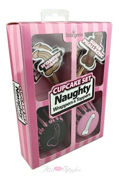 Cupcake Set - Naughty Wrappers & Toppers