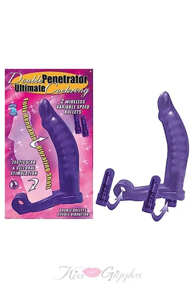 Double Penetrator Ultimate Cockring - Purple