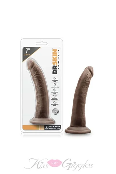 Dr. Skin - 7 inch cock with suction cup - chocolate