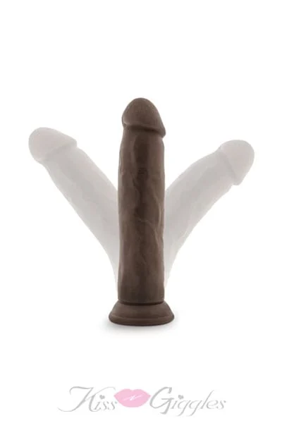 9. 5 inch large cock realistic thick dildo with 2-inch girth - chocolate