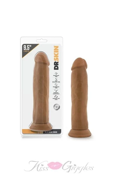 9.5 Inch Thick Cock with a Powerful Suction Cup - Mocha