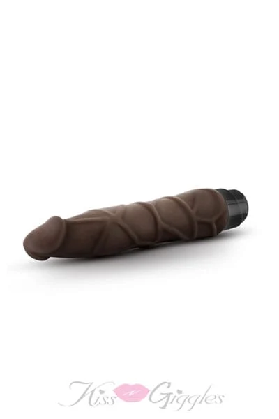 9 Inch Realistic Cock Vibrator with veins - Dr. Skin - Chocolate