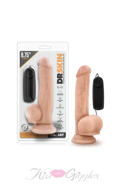 Dr. Skin - dr. Jay - 8. 75 inch vibrating cock with suction cup - vanilla