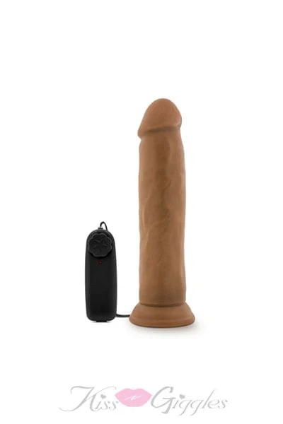 Dr. Skin - 9.5 Inch Vibrating Cock with Suction Cup - Mocha