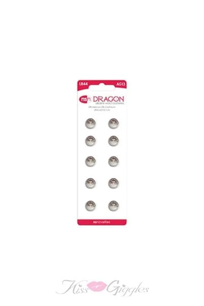 Dragon - AG13-LR44 - Long Lasting with Maximum Power - 10 Pack