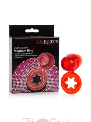 Dual Cockring Red Ring Magnum Max Support Cock Ring