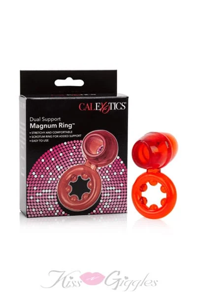 Dual Cockring Red Ring Magnum Max Support Cock Ring