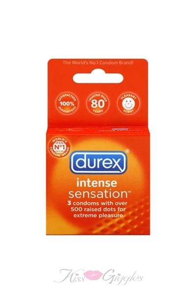 Durex Intense Sensation Condoms with Studs Textured - 3 Pack