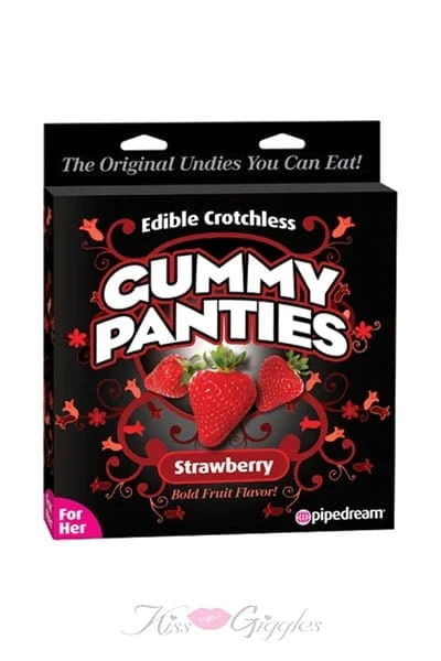 Edible Crotchless Gummy Panties - Strawberry Adult Candy