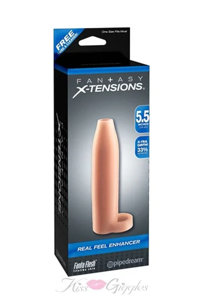5.5 Inch Penis Sleeve Fantasy X-Tensions Real Feel Enhancer