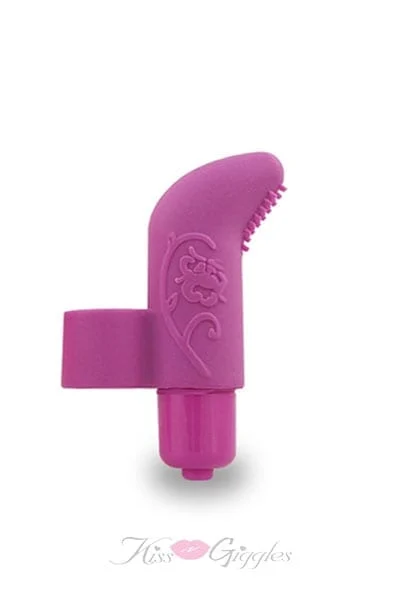 Waterproof Soft Ticklers Finger Clitoral Vibrator - Purple