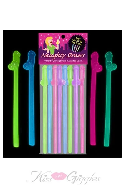 Glow-in-the-dark Naughty Straws