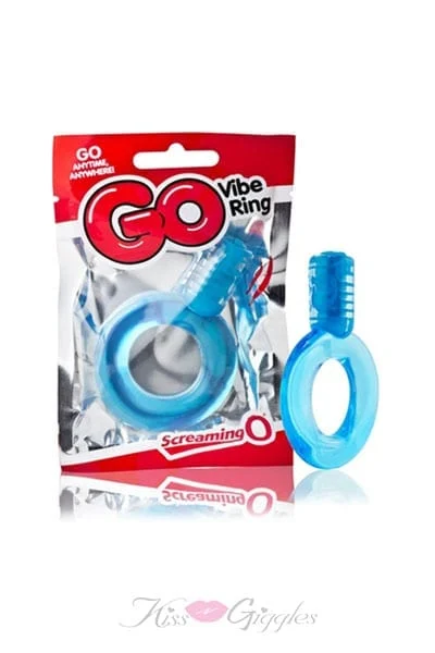 Go Vibrating Cock Ring for Harder Erections and Orgasms - Blue