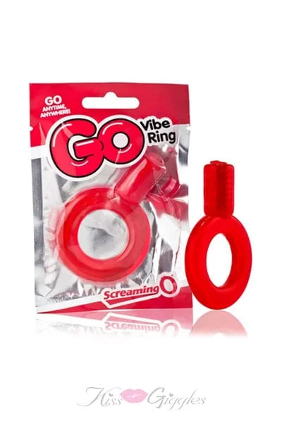 Go Vibrating Cock Ring for Harder Erections and Orgasms - Red