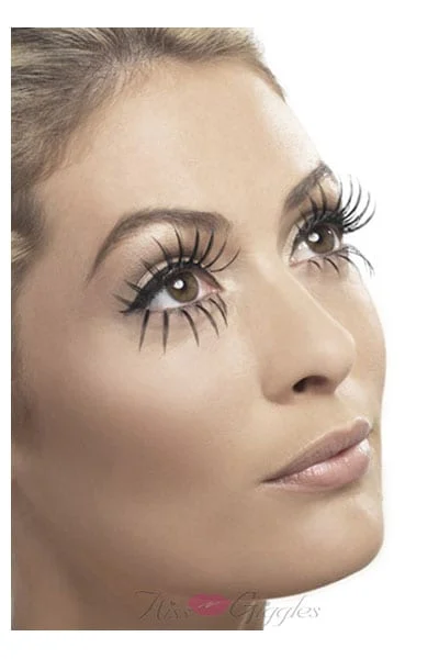 Gothic Manor Ghost Bride Thin Light and Long Eyelashes - Black