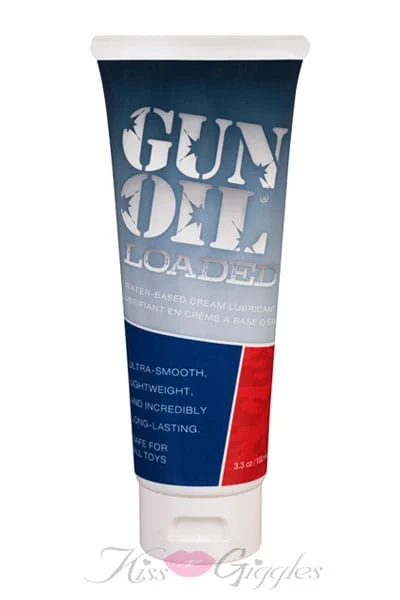 Gun Oil Loaded Smooth Water-Based Cream Lubricant - 3.3 Oz Tube