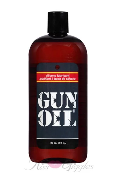 Gun Oil Silicone Based Lubricants Vitamin E & Aloe Vera 32 Oz