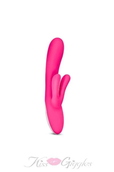 Hop Lola Bunny Hot Pink Waterproof Vibrator With Clitoral Stimulator