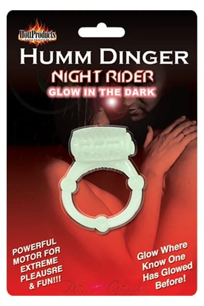 Humm dinger night rider glow in the dark vibrating penis ring