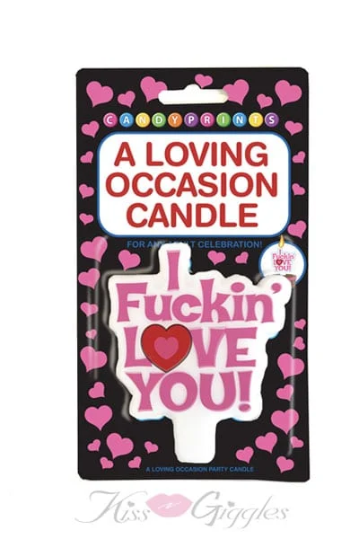 I FUCKIN LOVE YOU Party Candle Loving Occasion Party Supplies
