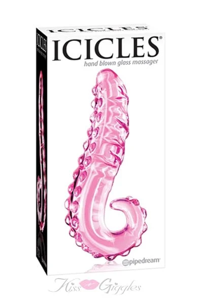 Pink Glass Tentacle G-Spot Stimulator - Icicles No. 24