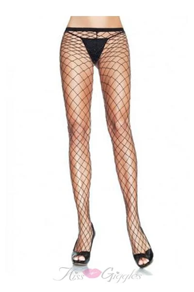 Industrial Net Pantyhose - Black/silver - One Size