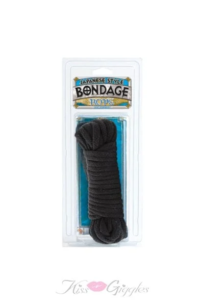 Japanese Style Cotton Bondage Rope - Black