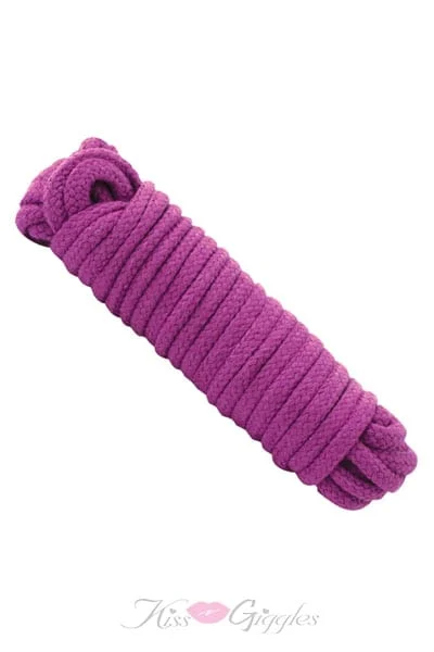 Japanese Style Cotton Bondage Rope - Purple