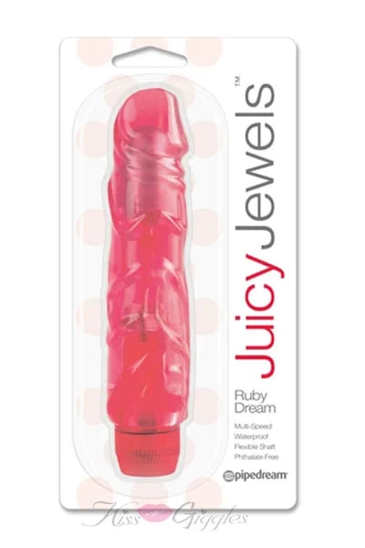 Juicy Jewels Ruby Realistic Cock Vein Vibrator Stimulator