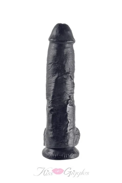 King Cock 10-inch Cock with Balls - Black