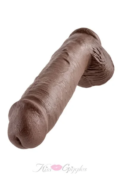 King Cock 11-inch Cock with Balls - Brown