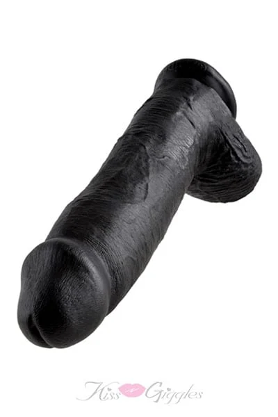 King Cock 12-inch Cock with Balls - Black