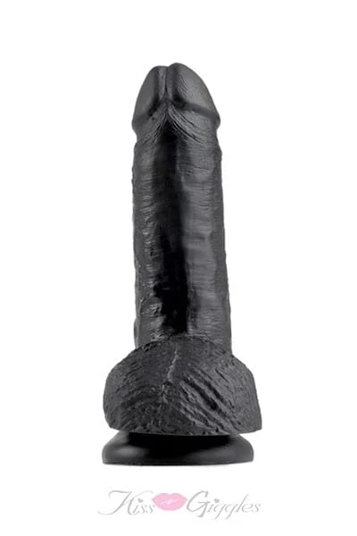 King Cock 7-inch Cock with Balls - Black