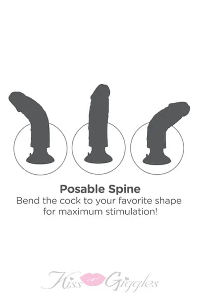King Cock 7-inch Vibrating Cock - Brown
