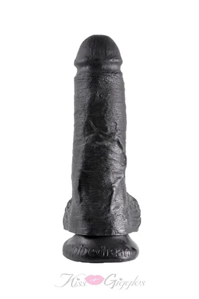 King Cock 8-inch Cock with Balls - Black