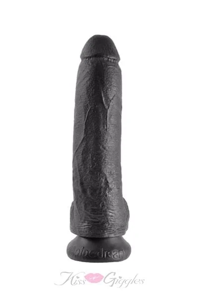 King Cock 9-inch Cock with Balls - Black