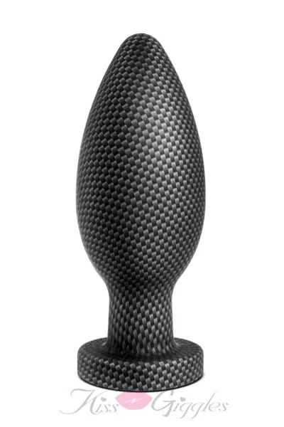 6.5 Inches Large Suction Mounted Butt Plug - Carbon Fiber Design