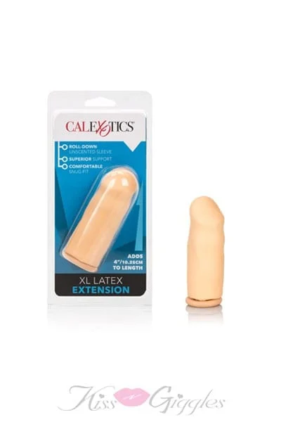 Latex Extension Soft Smooth Cock Head 4-inch - Ivory