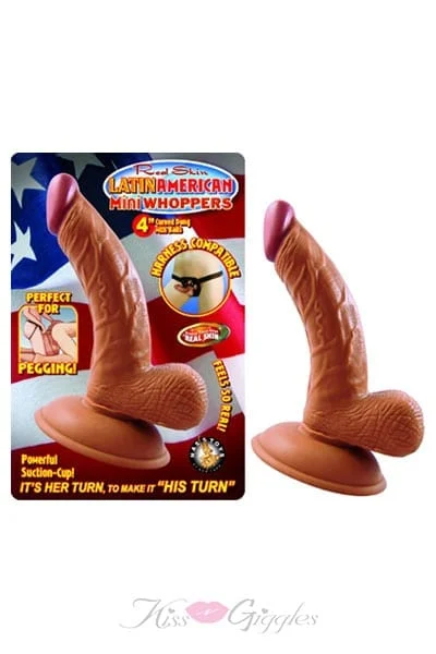 Latin American Mini Whoppers 4-Inch Curved Dong With Balls