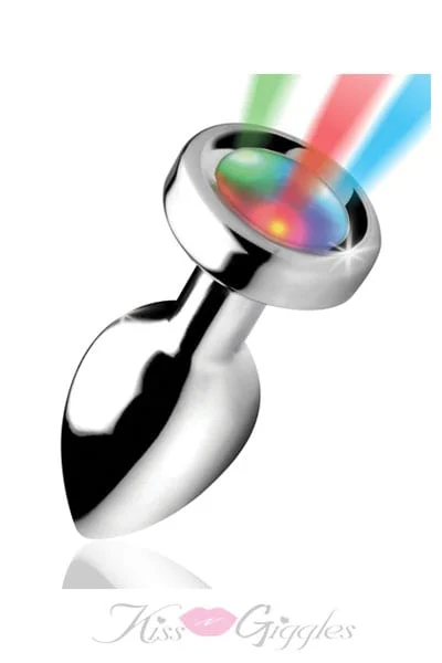 Small Butt Plug Anal Stimulator with LED Groovy Lights Fun Sex Toy