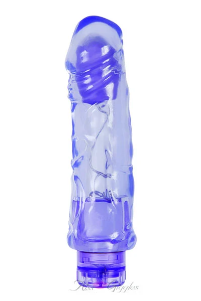 Long & girthy flexible realistic vibrator - purple