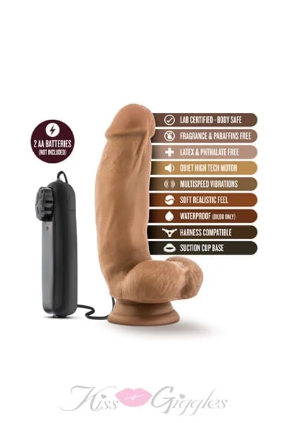 5 inch realistic cock suction mounted vibrator - loverboy