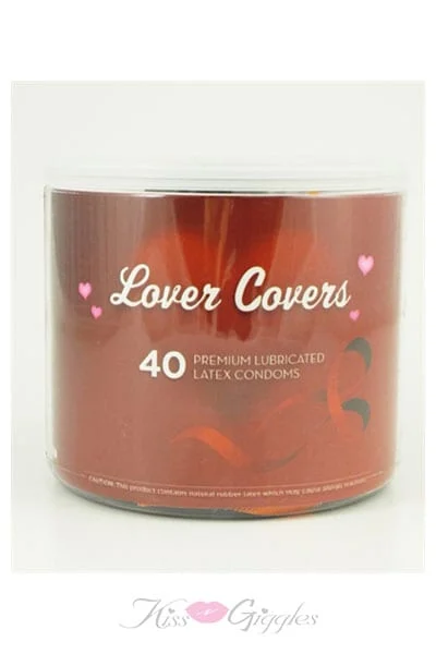 Lovers Covers Mix Condoms - 40 Count Jar