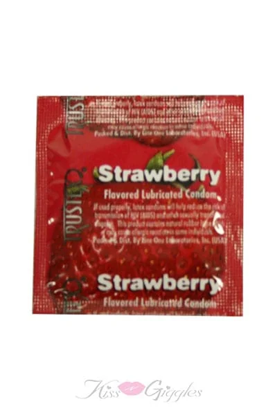 Trustex Flavored Lubricated Condoms Strawberry - Small 3 Pack