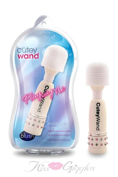 4 Inch Cutey Micro Massage Wand with Flexible Neck - White