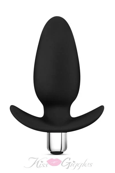 Luxe Little Thumper Anal VIbrator and Plug - Black