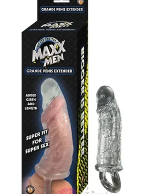 Maxx Men Grande Penis Sleeve Extender Dick Sleeve - Clear